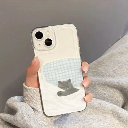 Angry Cat Clear Case for iPhone