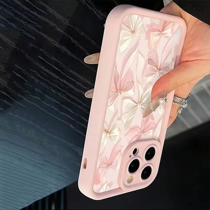 Bow-Knot Pink Bow Pattern Shockproof Soft TPU Phone Case