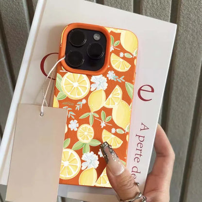 Yellow Lemon Slice Lichee Pattern Phone Case