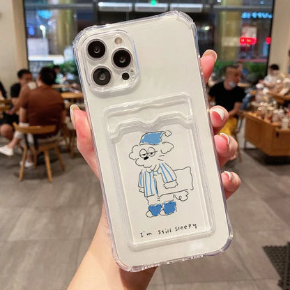 Umbrella Line Dog Card Hold Case Phone Case