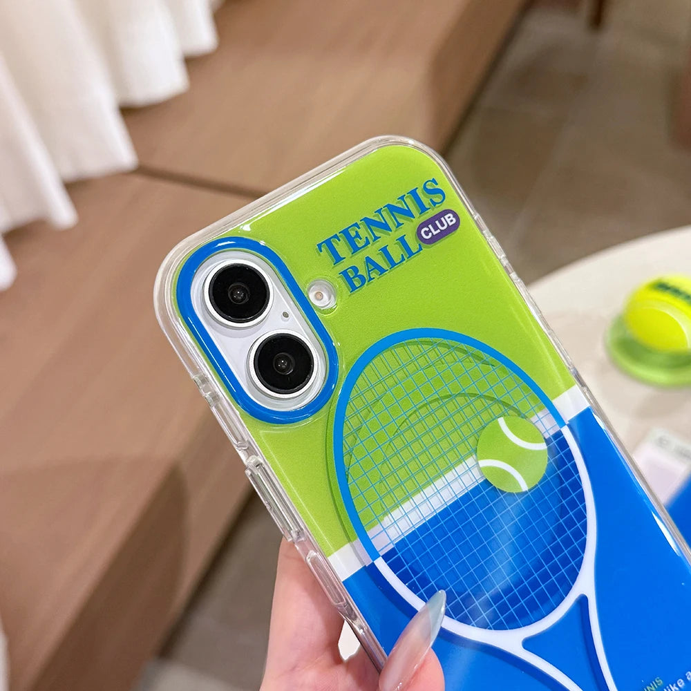 3D Tennis Ball Sport Magnetic Grip Tok Stand Holder Phone Case