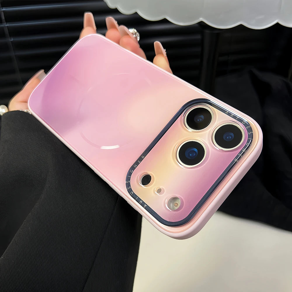 Phone Case Fashion Gradient Color Magnetic Charging