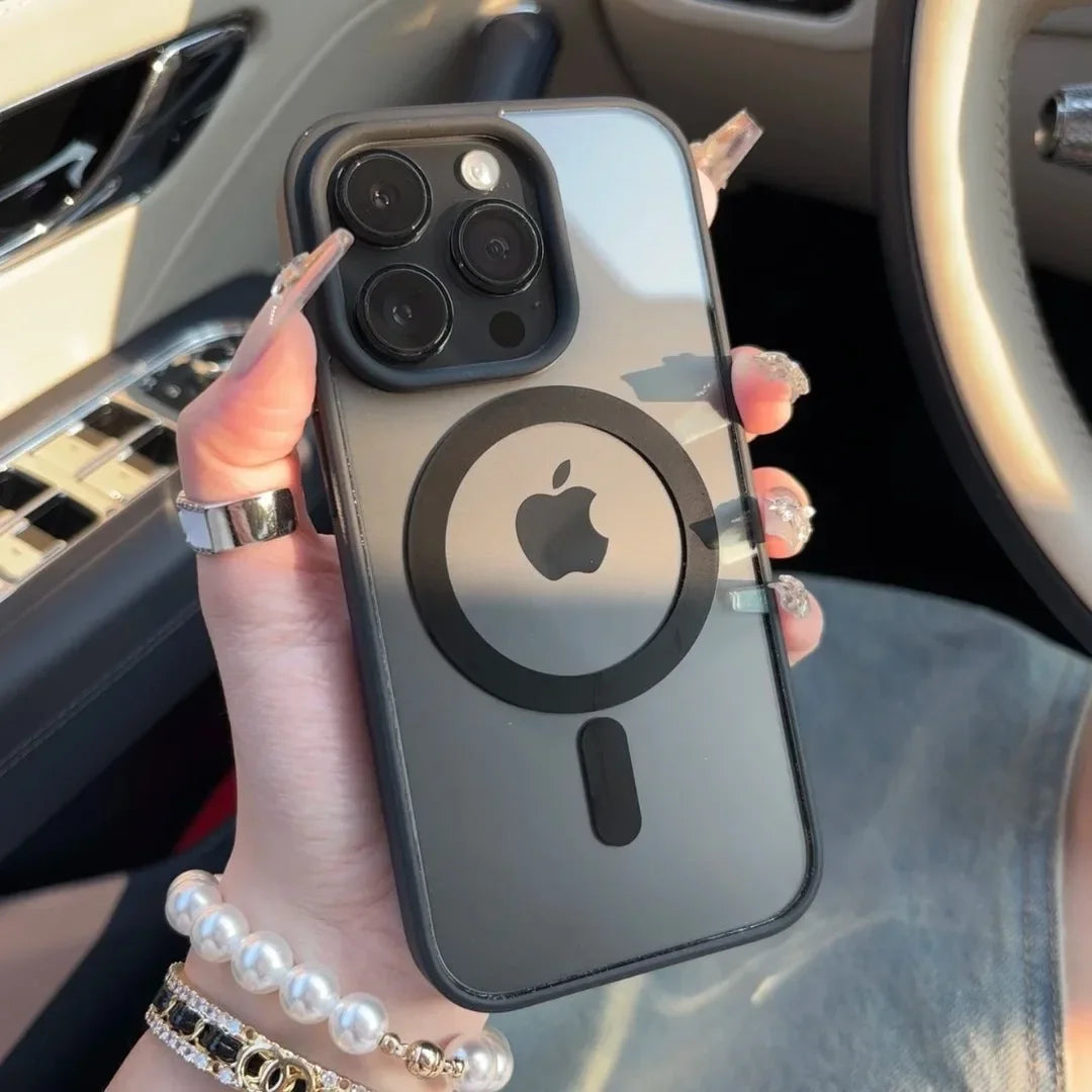 Luxury Wireless Charge Magsafe Transparent Phone Case