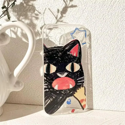 Angry Cat Clear Case for iPhone