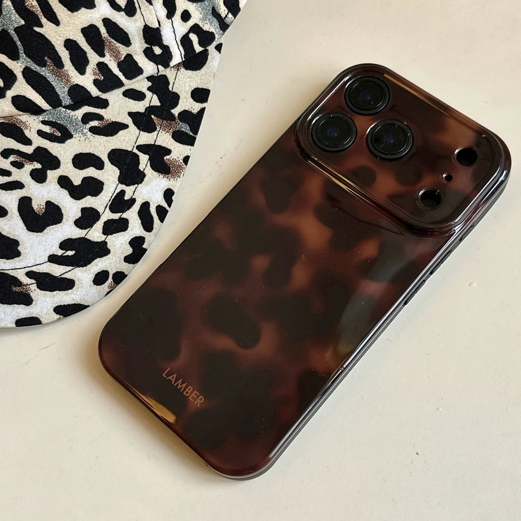 Retro Brown Amber Pattern Shockproof Protective Phone Case