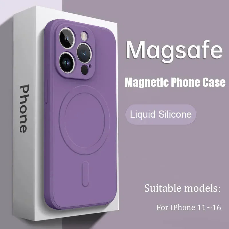 Luxury Magsafe Liquid Silicone Soft Phone Case New