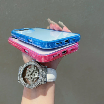 Fashion 2 IN 1 Jelly Candy Color Clear Phone Case