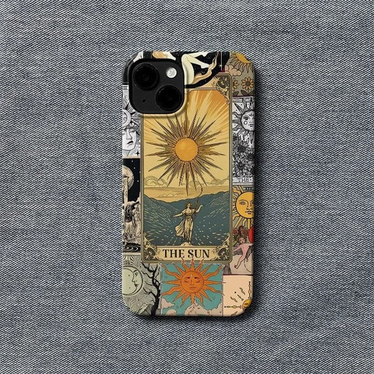 Mysterious Tarot Themed "The Sun" Artistic Patterns Phone Case