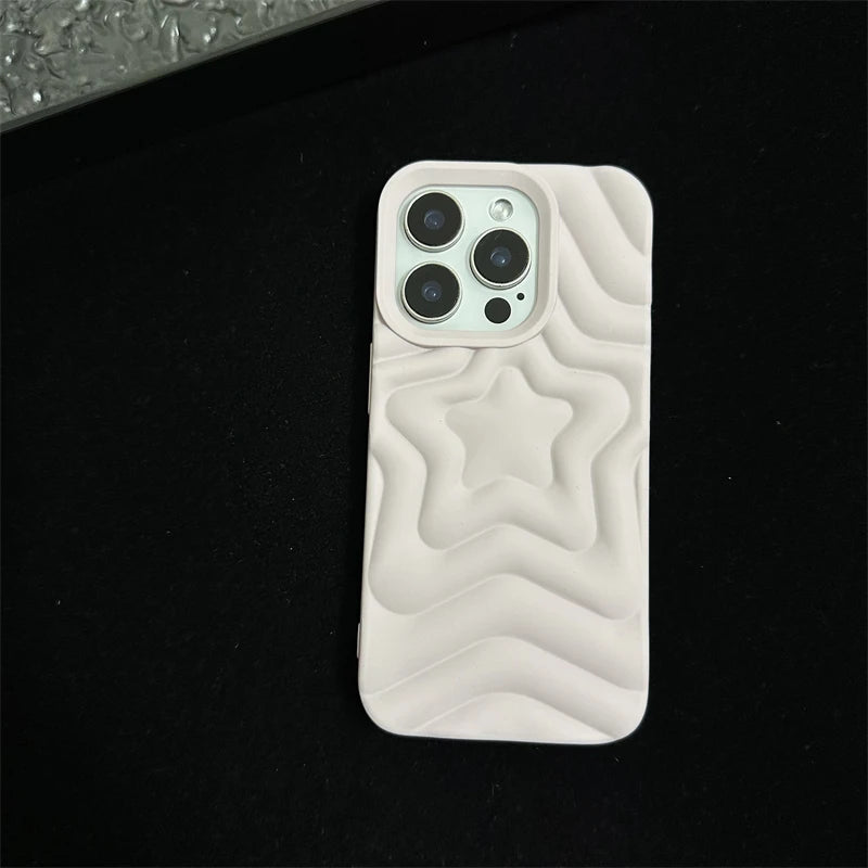 Fashion 3D Stars Wave Pattern Soft Silicone Phone Case