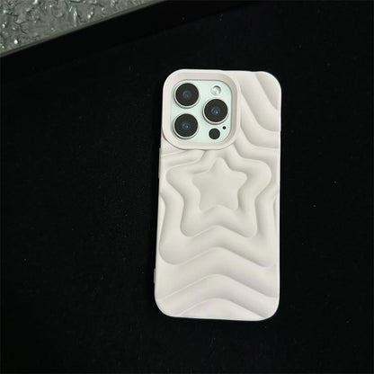 Fashion 3D Stars Wave Pattern Soft Silicone Phone Case