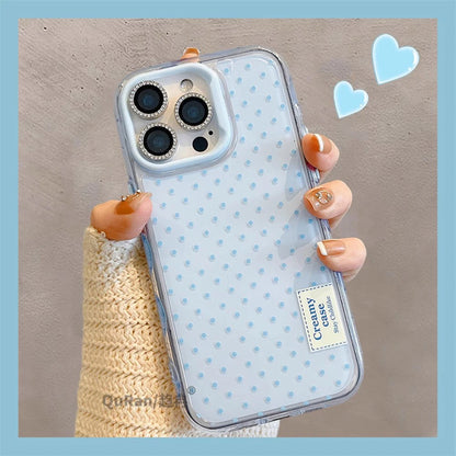 New Korean Cute Polka Dot Macron Color Phone Case