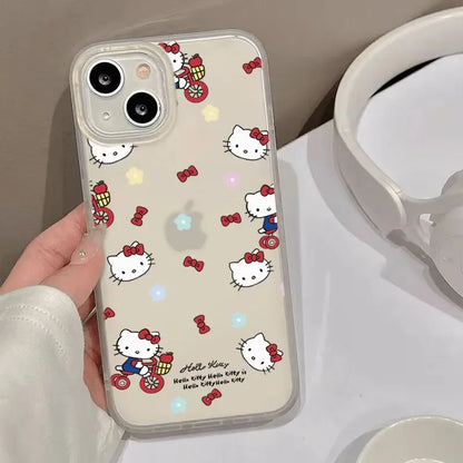 Hello Kitty Bicyle Red Bow Strap Bicyle Phone Case