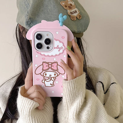 Pink Kawaii Melody Cartoon Rubber Silicon Soft Phone Case
