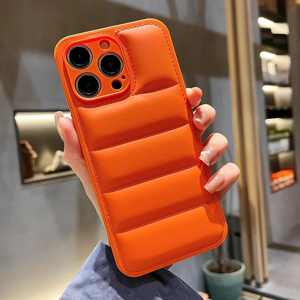 Colorful Down Jacket pattern silicon phone case