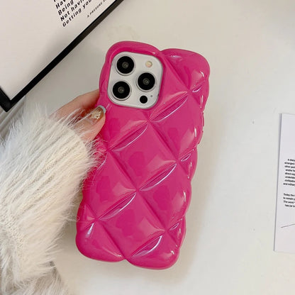 Rose Diamond Grid Pattern Phone Case