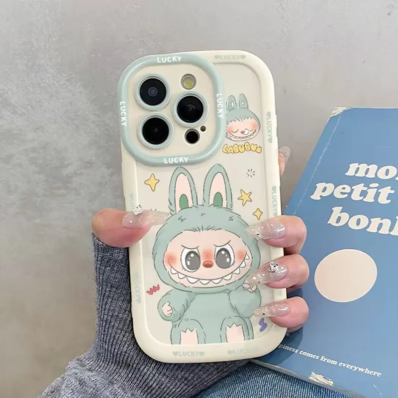 Cute Cartoon Soft Phone Case with Hand Strap