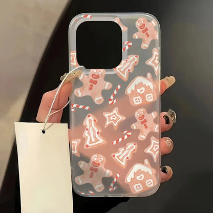 Winter Christmas Graphic Print Clear Phone Case