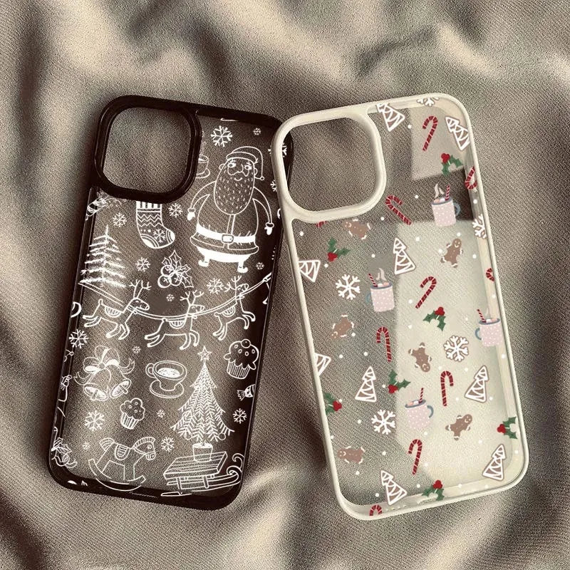 Cartoon Snowflake Christmas Tree Phone Case