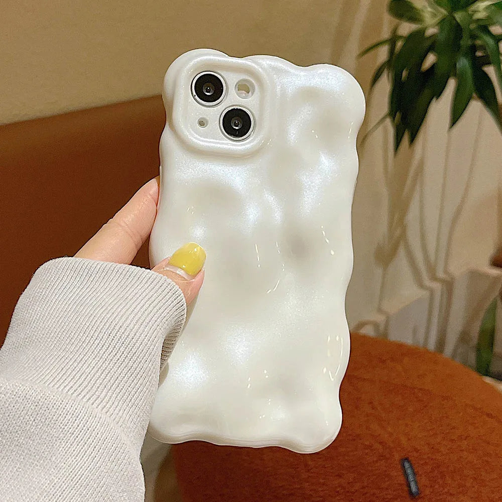 Meteorite Pearl Cream White Soft Phone Case