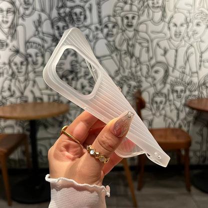 Soft Matte Corrugated Clear Phone Case