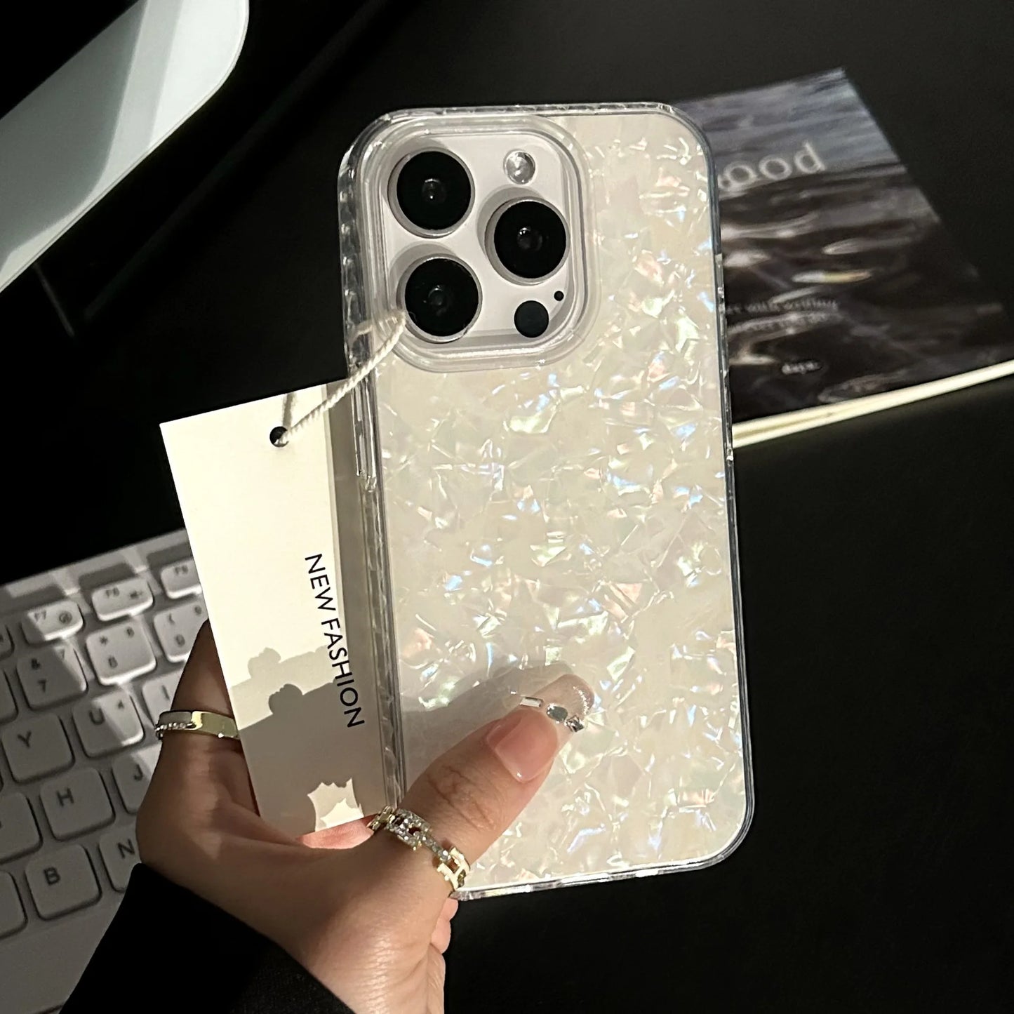 Luxury Glitter Shell Pattern Laser Phone Case