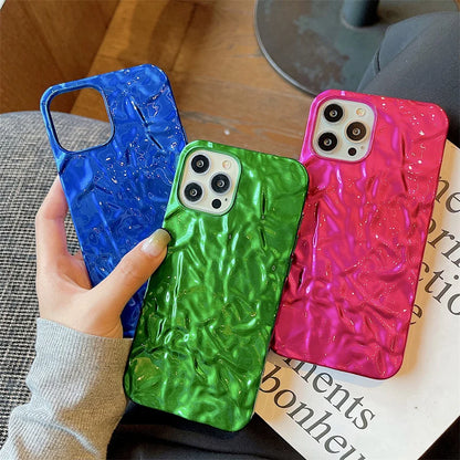 Luxury Plating Tin Paper Pattern Phone Case