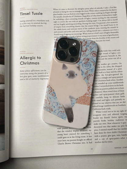 Vintage Siamese Cat Artistic Phone Case for iPhone