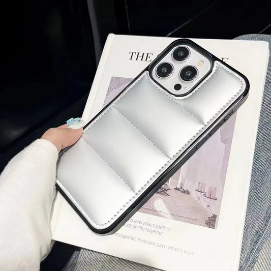 Luxury Down Jacket Puffer Solid Color Phone Case