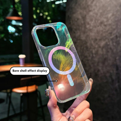Color Feather Gradient Magnetic Protective Phone Case