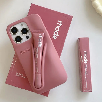 New Set Rhode With Lip Gloss Phone Case Plus Lipstick