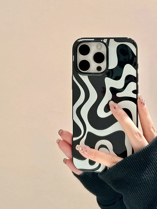 Black White Zebra Stripe Pattern Phone Case