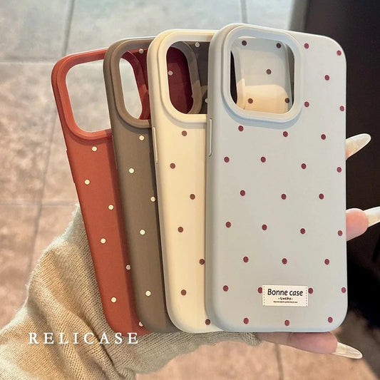 Luxury Soft Liquid Silicone Wave Point Phone Case
