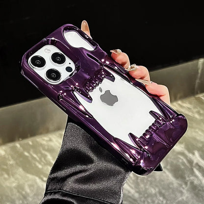 Luxury 3D Tiger Tooth Hollow Dissipate Heat Phone Case