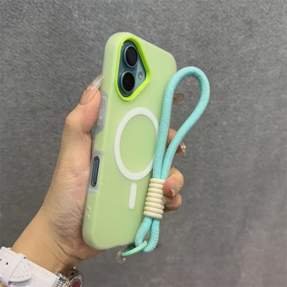 Luxury Soft With lanyard Silicone Magsafe Phone Case New