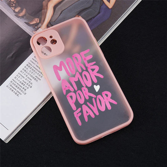 Colorful Maximalist More Amor Por Favor Matte Phone Case