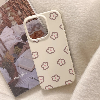 INS Korean Lovely Flowers Cute Star Soft Pink Phone Case