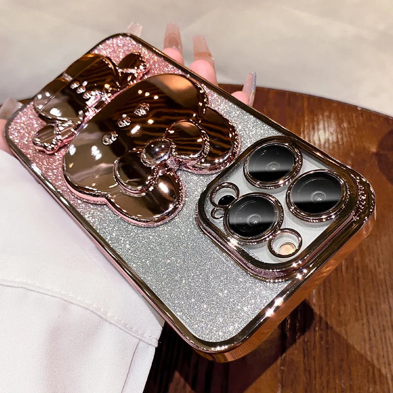 Quicksand Glitter Magnetic Stand iPhone Case