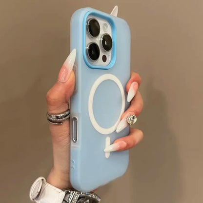 Fashion 2 IN 1 Matte Magnetic Candy Color Phone Case