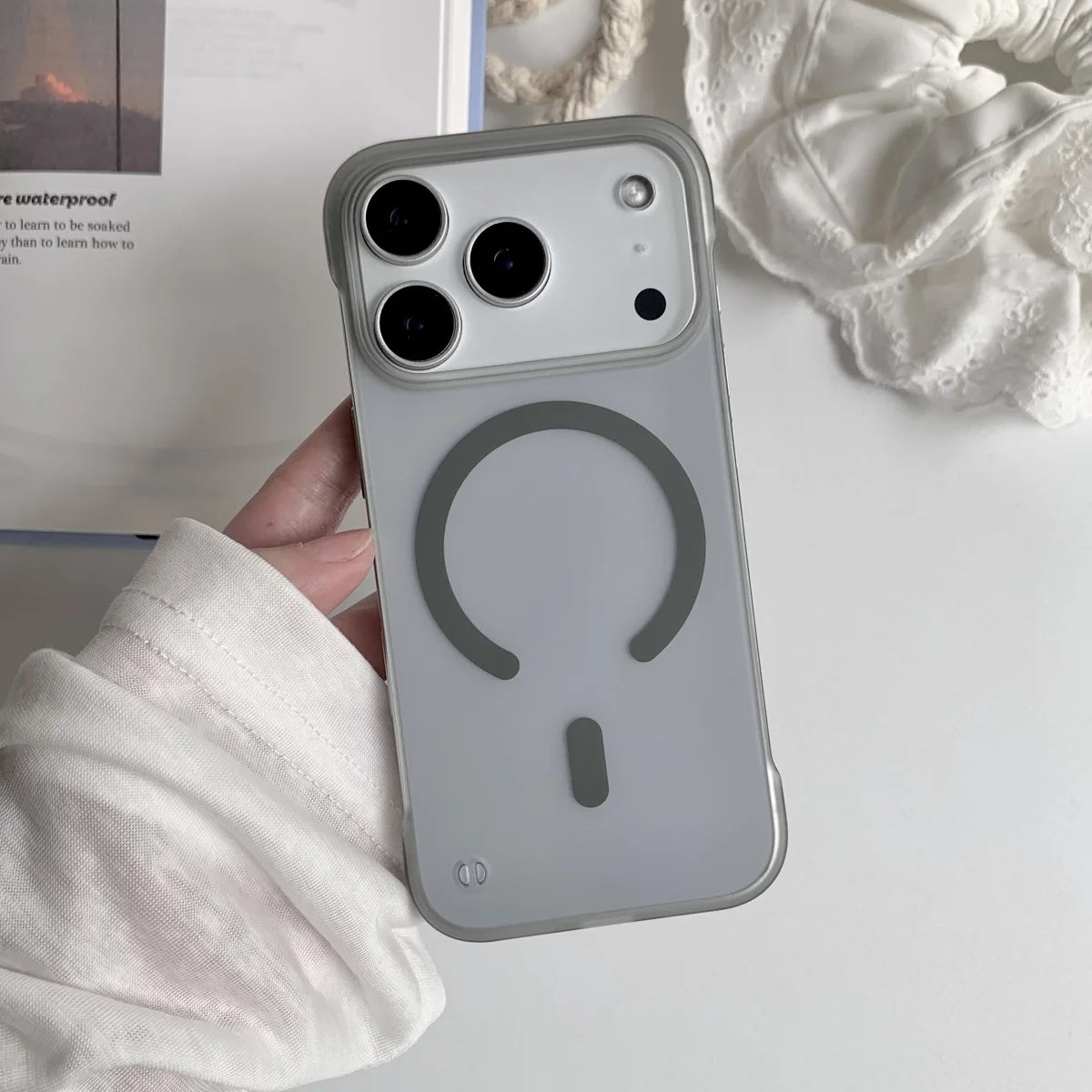 Slim Frosted Frameless Magnetic Magsafe Phone Case