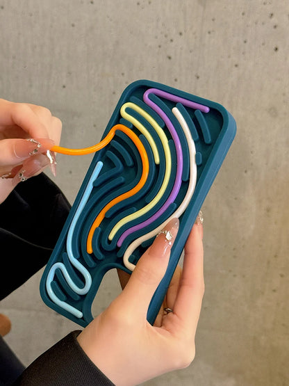 Funny Sensory Activity Board Silicone Decompression Phone Case