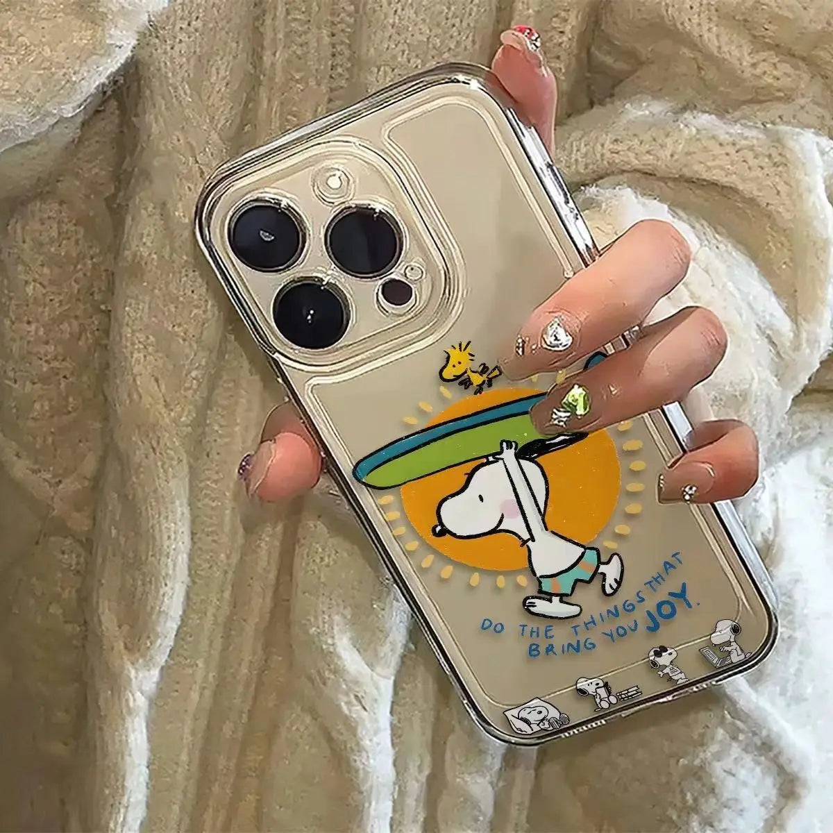 Snoopy Surf Riding Phone Case for iPhone