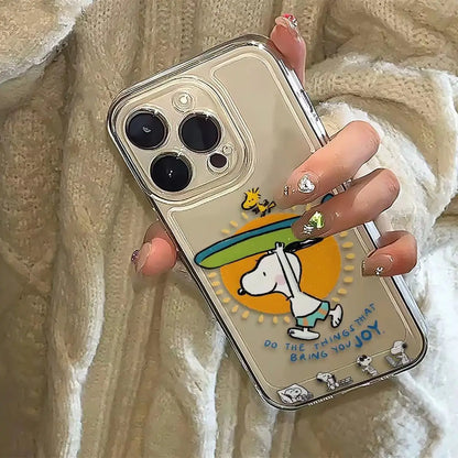 Snoopy Surf Riding Phone Case for iPhone