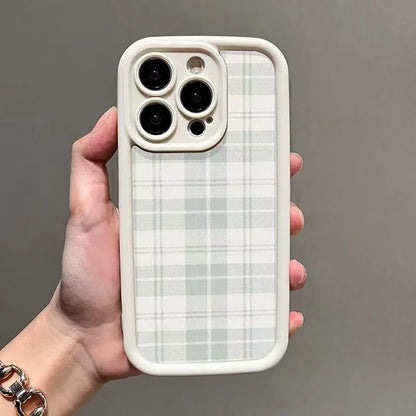 Retro Checkered Print Anti-fall Phone Case