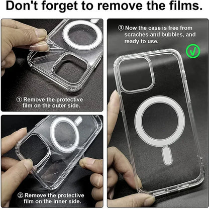 Original Magnetic Wireless Charge Transparent Phone Case