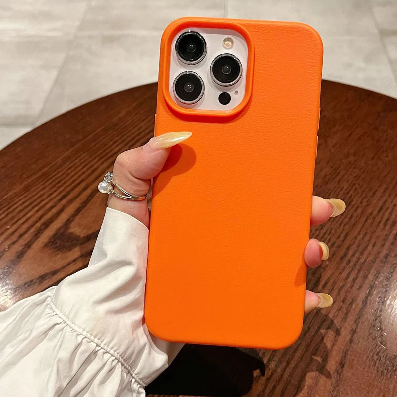 Fashion Silicone Litchi Lines Leather Case