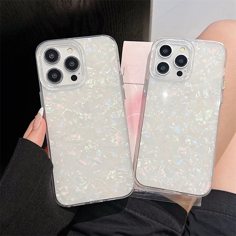 Luxury Shell Pattern Laser Phone Case