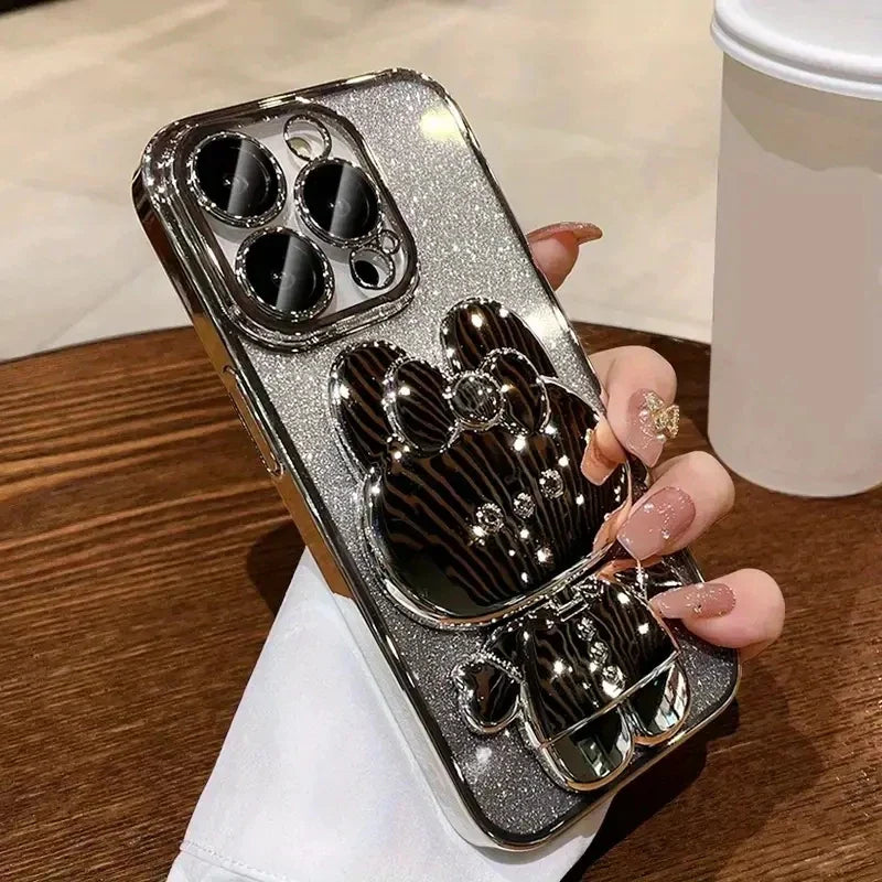 Quicksand Glitter Magnetic Stand iPhone Case