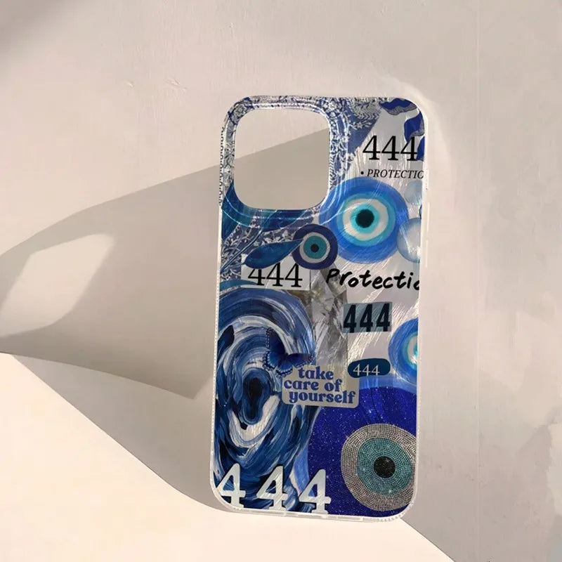 Evil Eye Butterfly Collage Chiffon Texture Phone Case