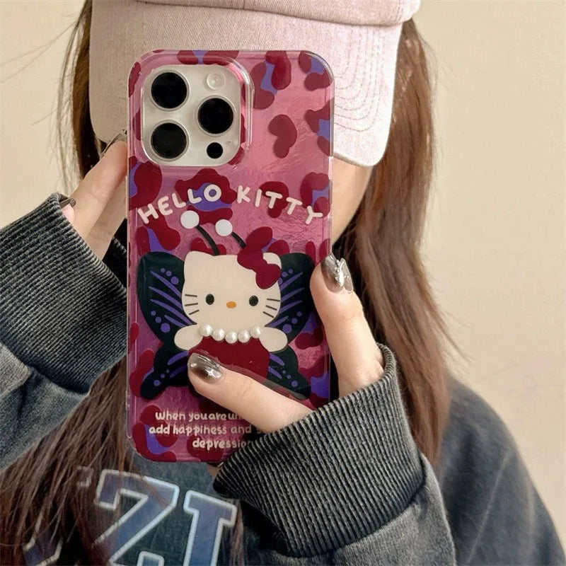 Y2k Sanrios Leopard Hellokitty Phone Case