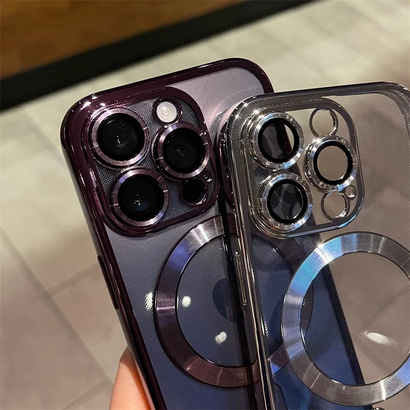 Plating Clear Magsafe iPhone Case